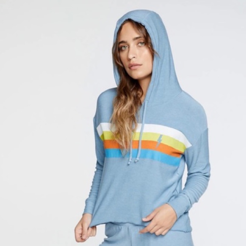 CHASER beach stripes pullover